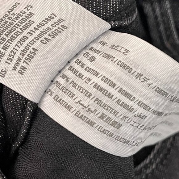 Abercrombie & Fitch Jeans 26 LONG High Rise Super Skinny Ankle Raw Hem Stretch - Picture 8 of 8